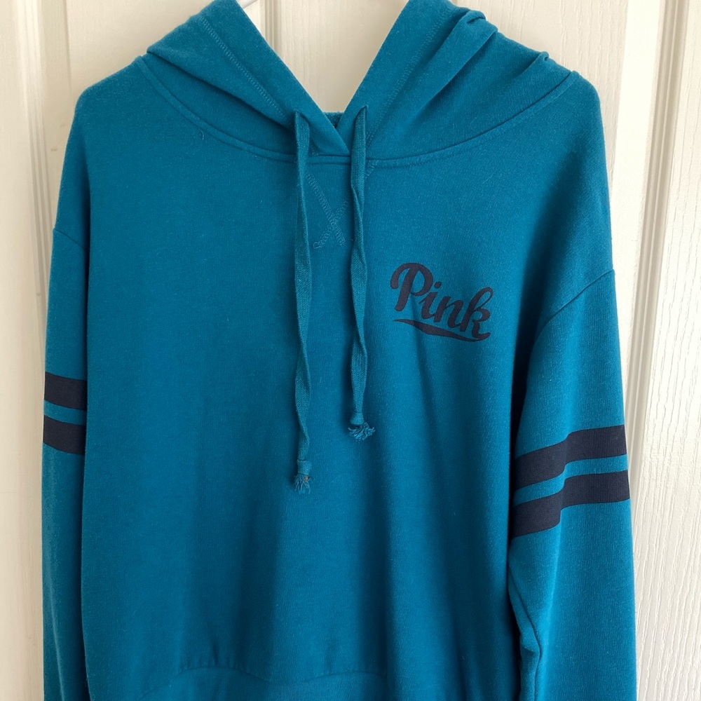 Victoria’s Secret Pink Teal Hoodie